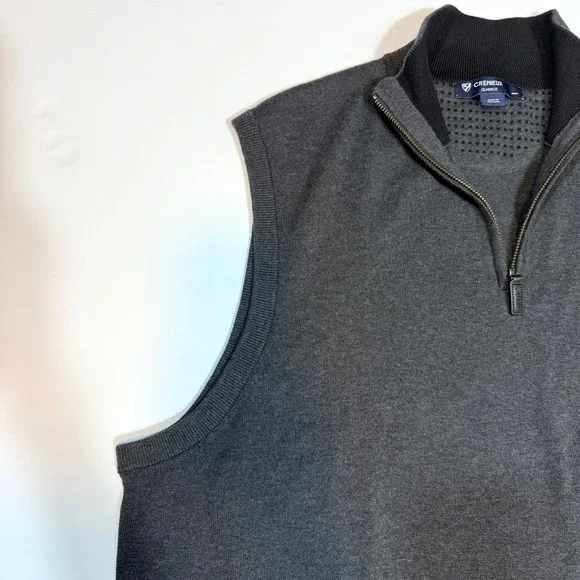 Daniel Cremieux Classics Men'sFull Zip Fleece Lined Vest Dark Gray Black Size XL - Picture 4 of 8
